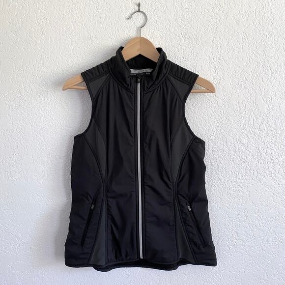 Athleta Polartec Alpha Slice Reflective Full Zip Vest Black Women’s Small - Picture 1 of 12